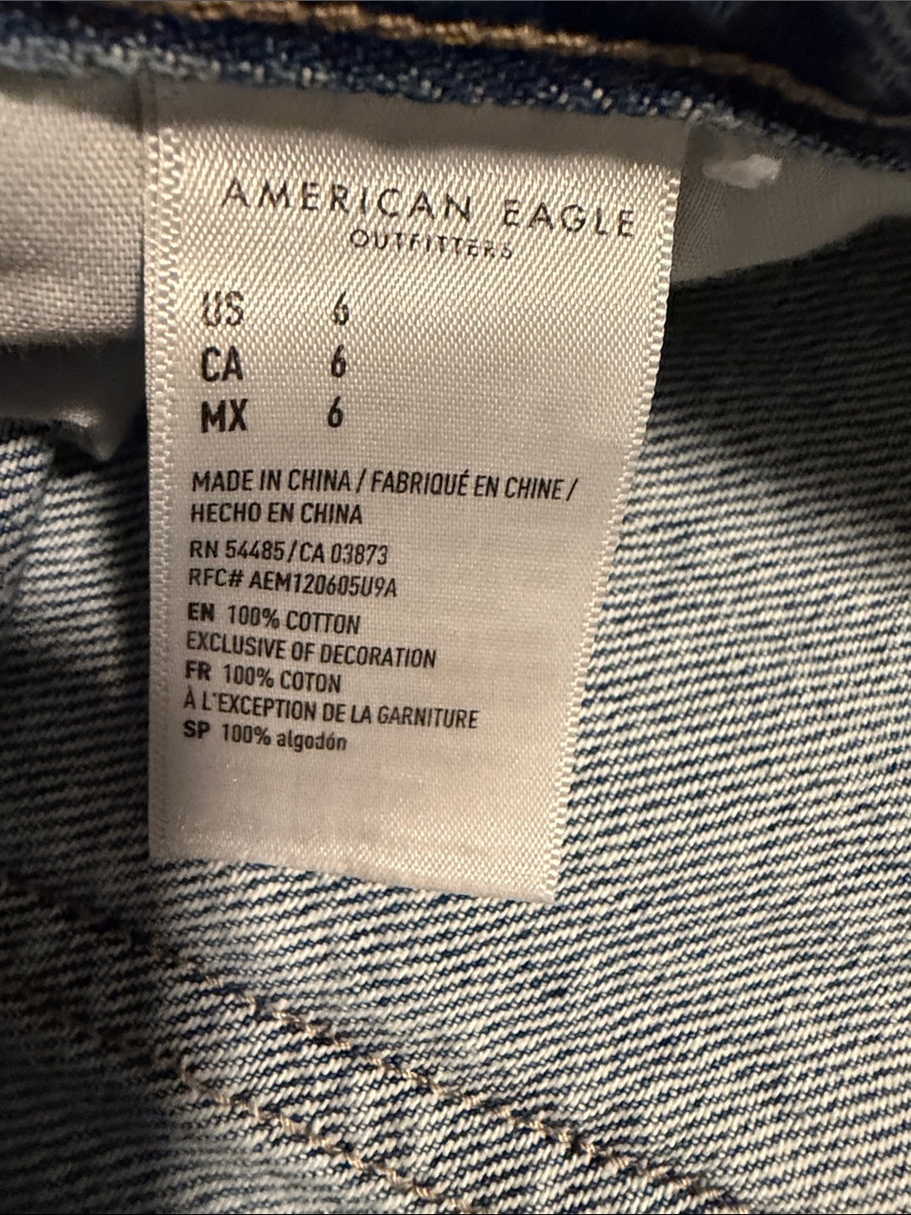 American Eagle Outfitters Light Wash Distressed Denim Shorts - Picture 2 of 3